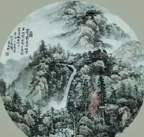 周克梓·团扇山水