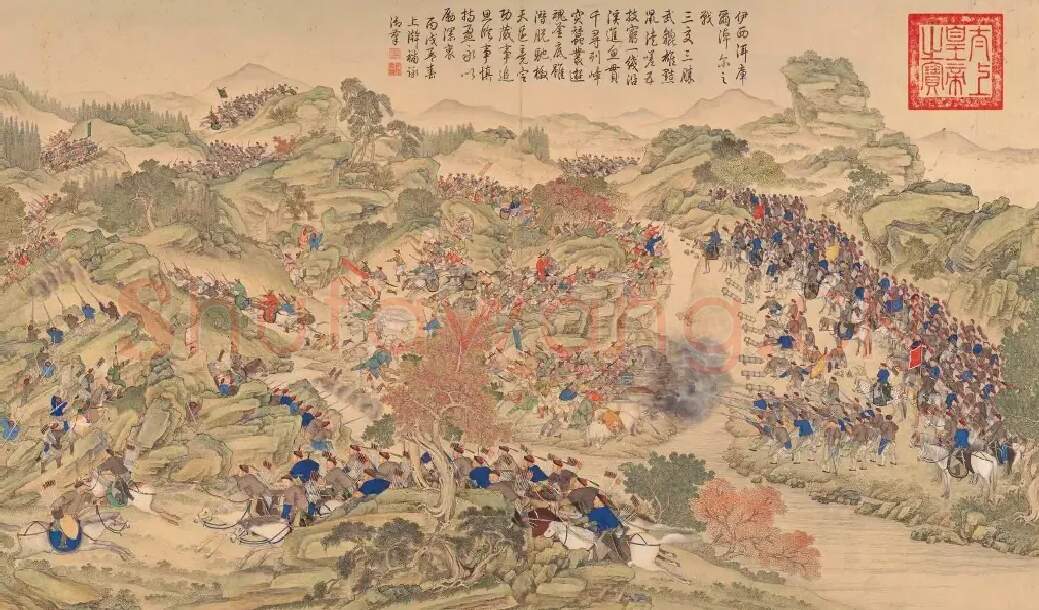 郎世宁·平定准部回部得胜图