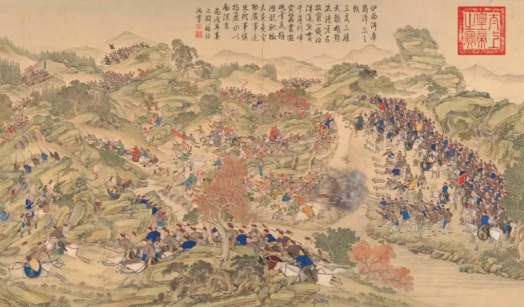 郎世宁·平定准部回部得胜图