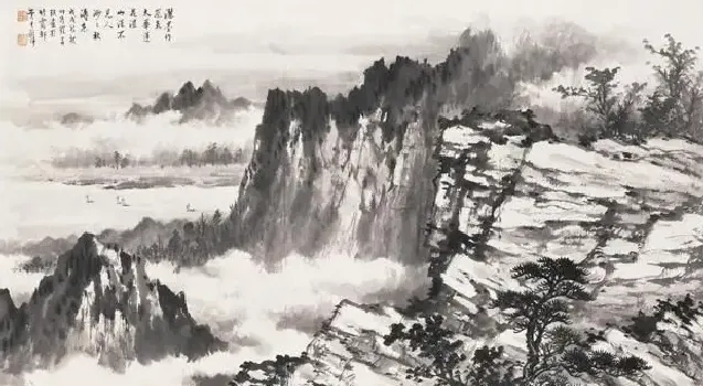 黄君璧·秋涛岚气