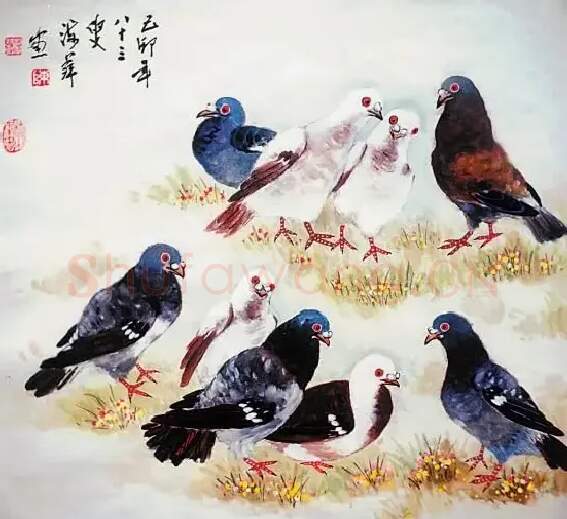 陈海萍·群鸽图