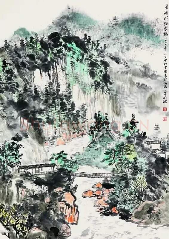 单明波·普渡河铁索桥