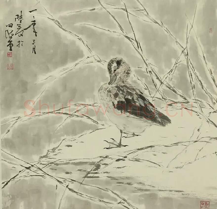陆爰·寒塘晴雪