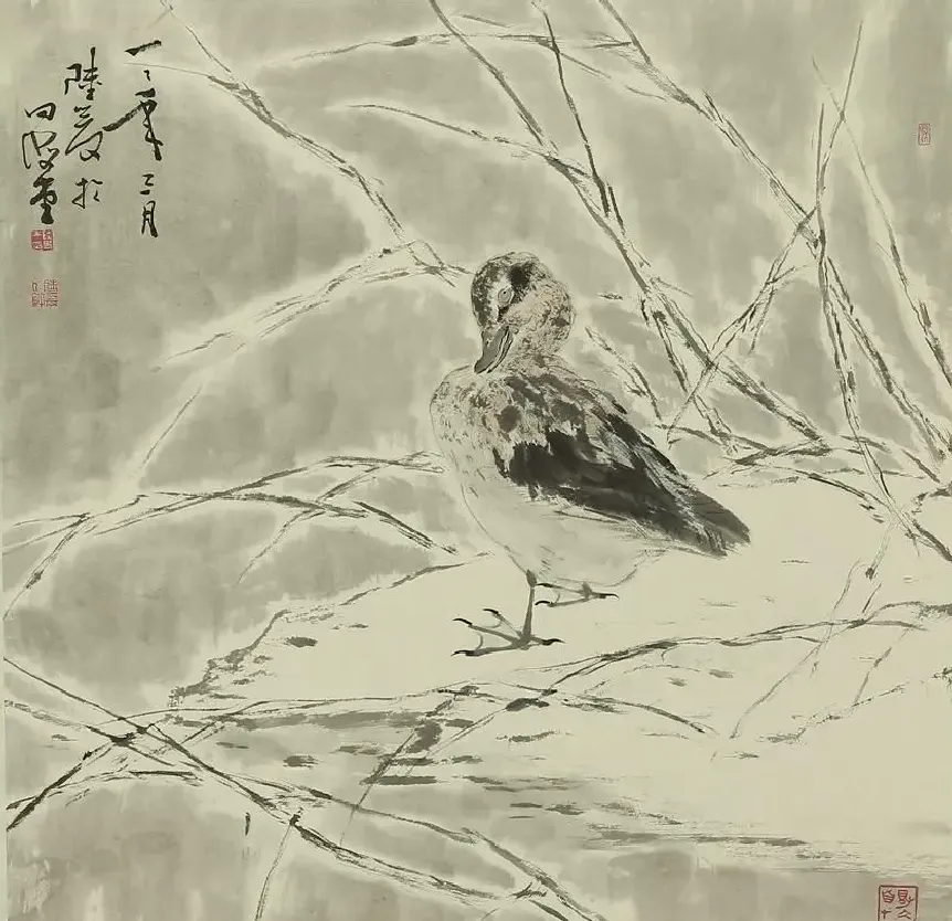 陆爰·寒塘晴雪