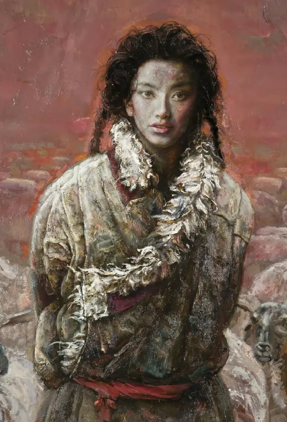 章仁缘·《牧羊女》局部
