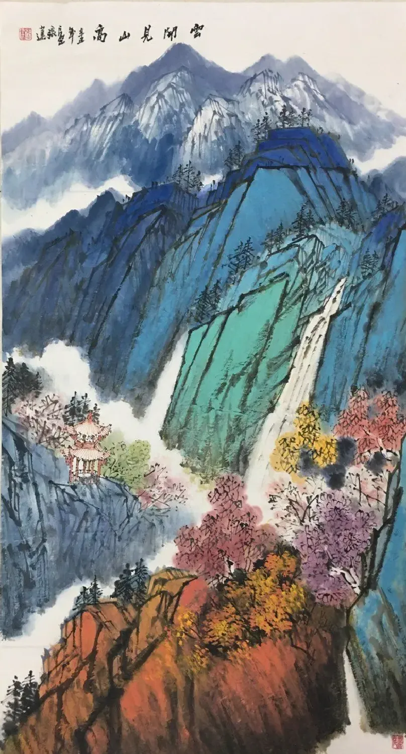 张建·江山垂秀、八尺斗方作品