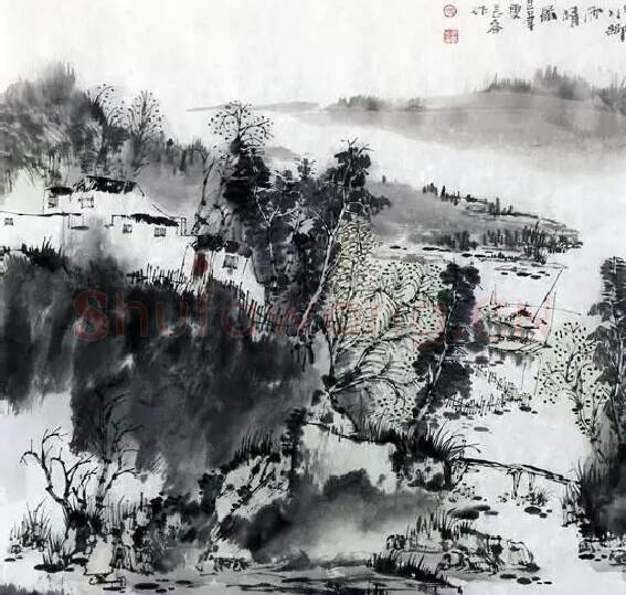 鉴长春·水乡雨晴图