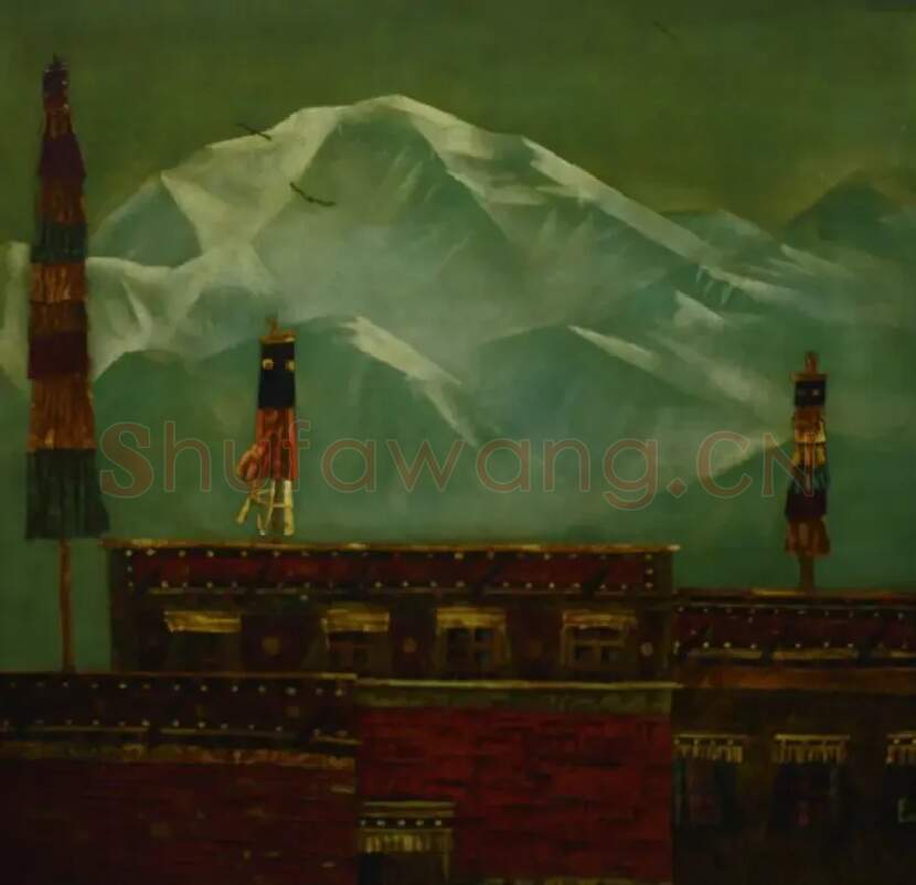 李梦红·雪山·房子