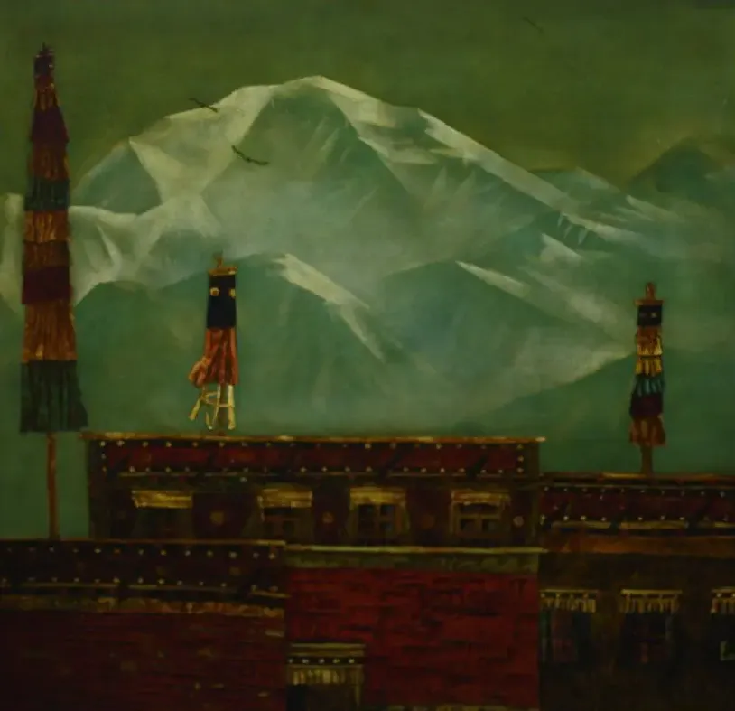 李梦红·雪山·房子