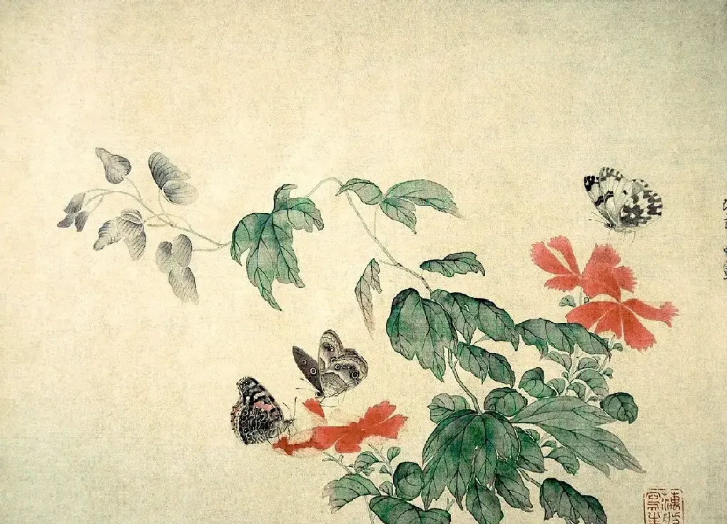 范金镛·《蝴蝶花卉》