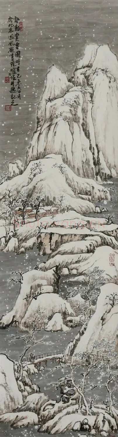 李守仝·壑溪赏雪图