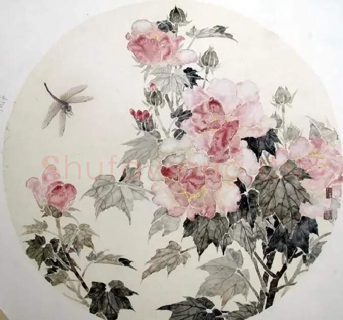 靳瑞强·牡丹蜻蜓图