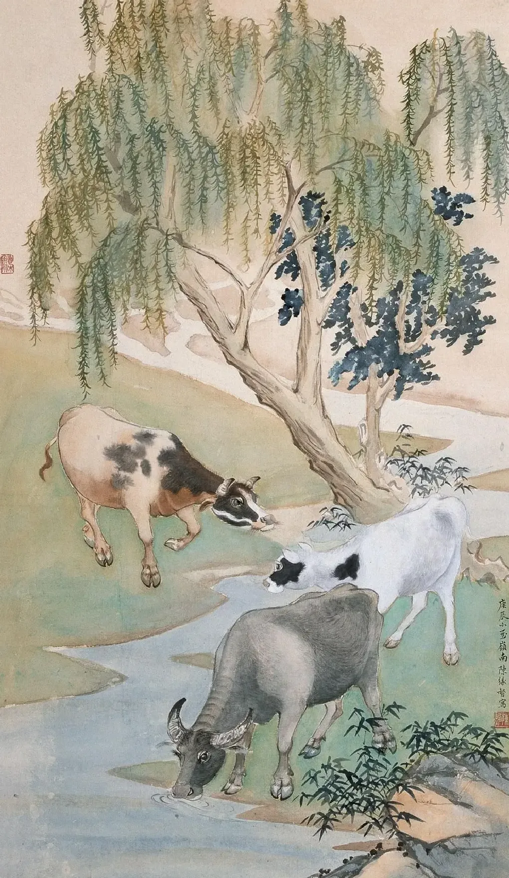 陈缘督·柳牛图