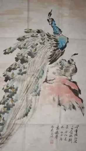 袁晓岑·孔雀图