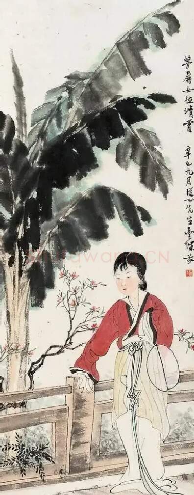 邓芬·蕉荫仕女