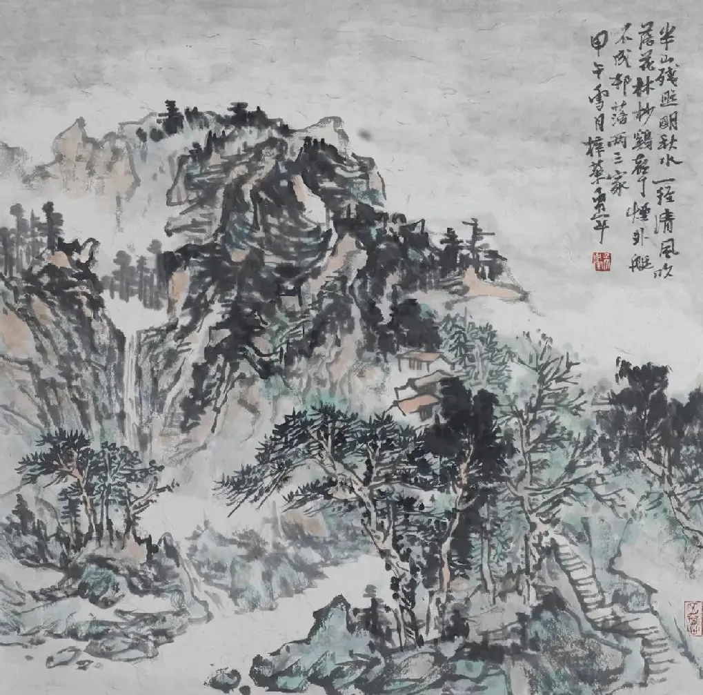 吴勇军·半山残照明秋水
