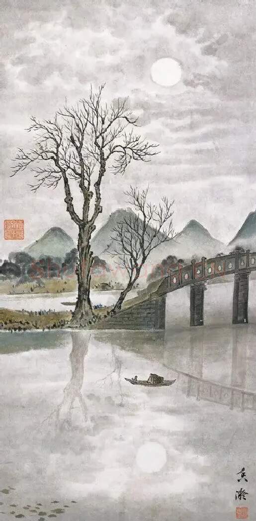 何香凝·月下小景