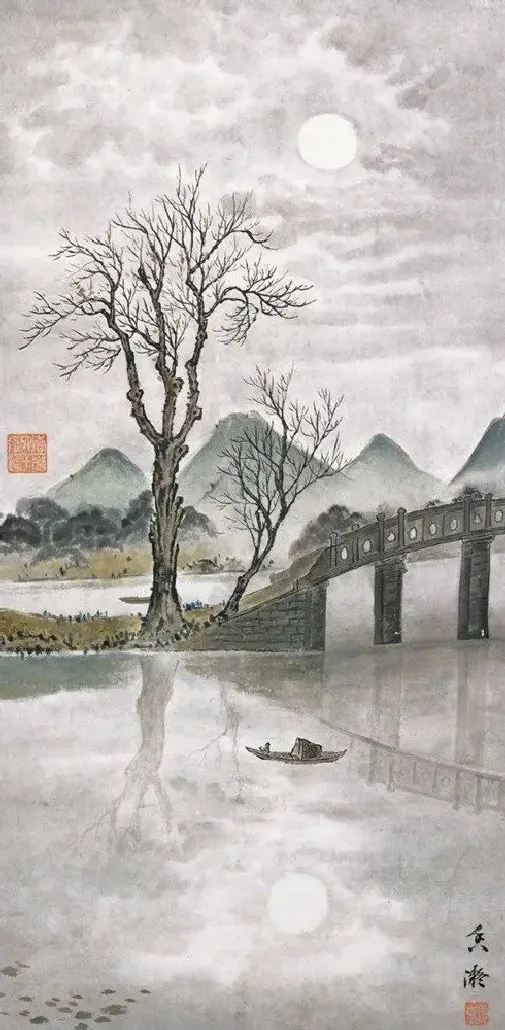 何香凝·月下小景