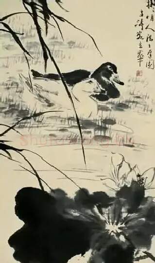 王雪涛·荷塘双鸭