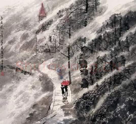 祝林恩·春雨图