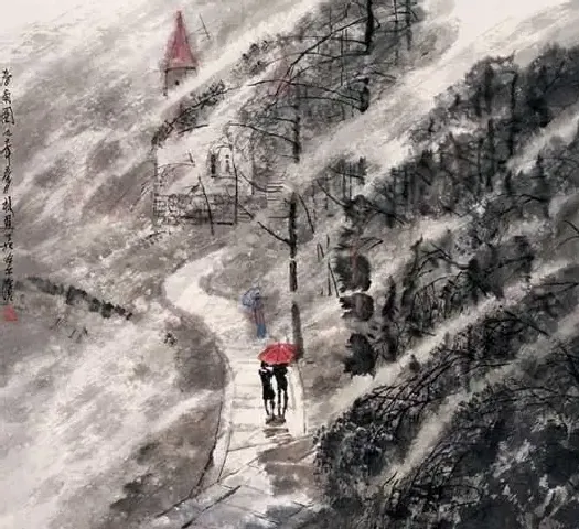 祝林恩·春雨图