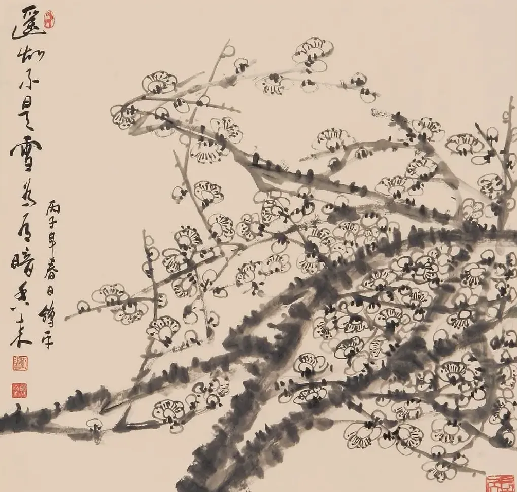 邢鸽平·墨梅