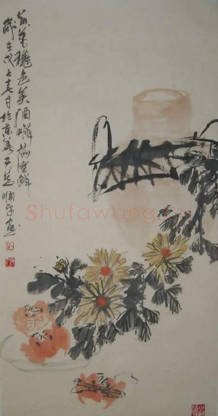 刘顺平·秋蟹图
