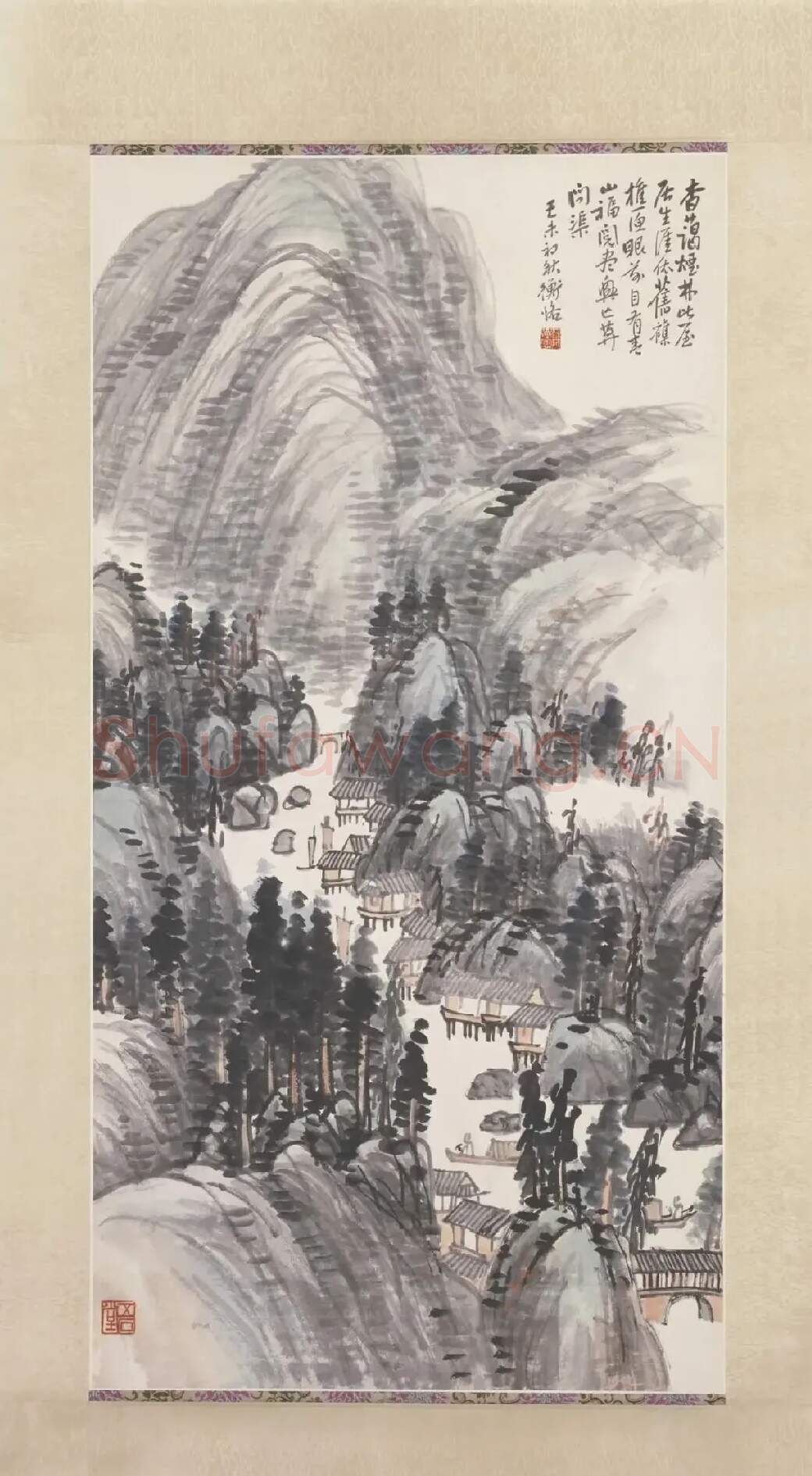 陈师曾·设色山水图