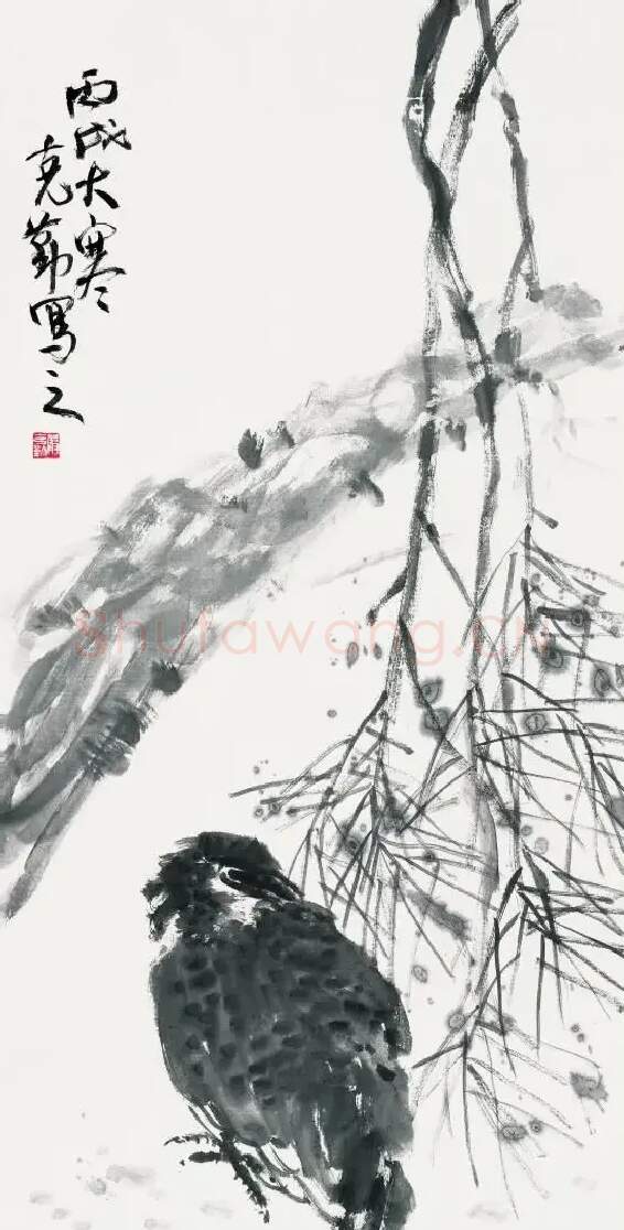严克勤·苍松雏鹰图