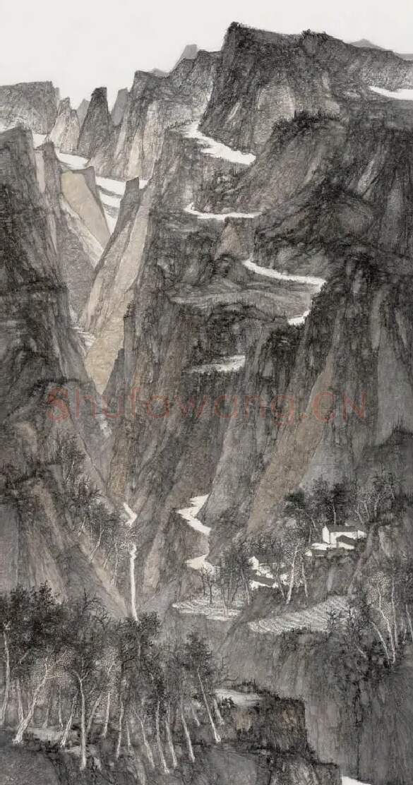 张瀚东·山色苍茫有人家