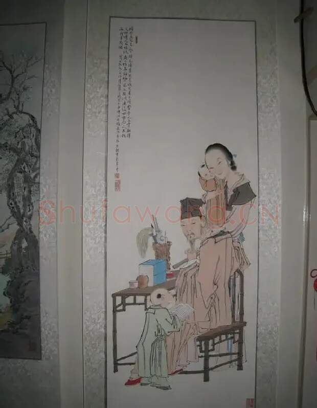 周亚勤·仿。清。钱慧安《劝子