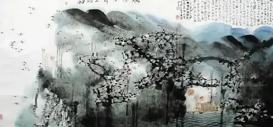 卢禹舜·桃源行诗意图