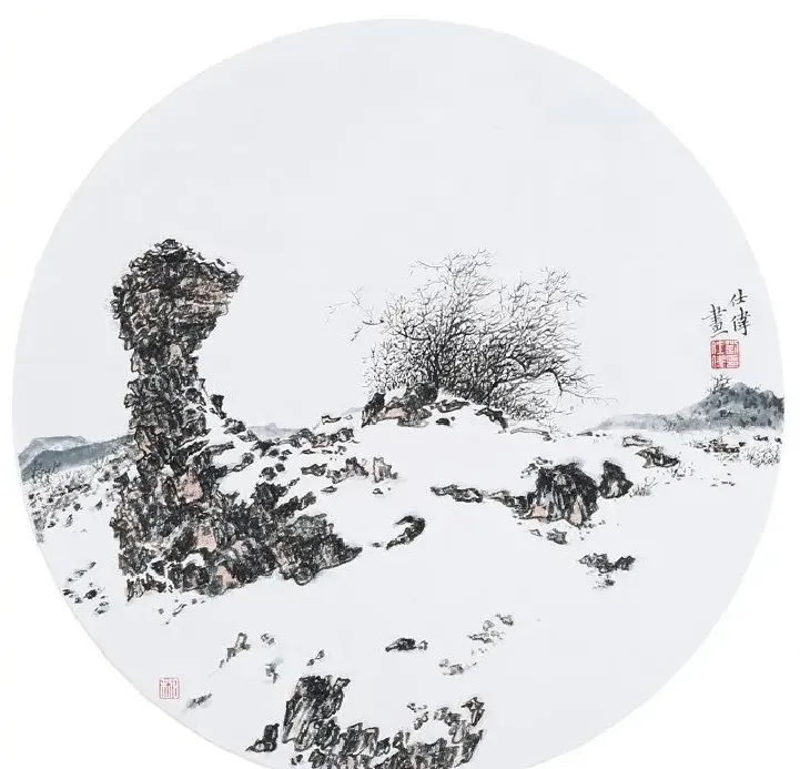 刘仕伟·古烽台雪景
