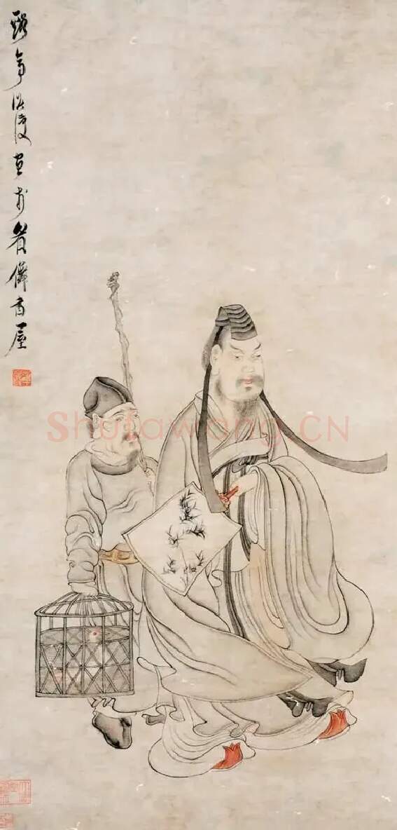 陈洪绶·右军拢鹅图