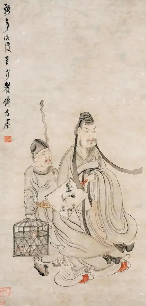 陈洪绶·右军拢鹅图