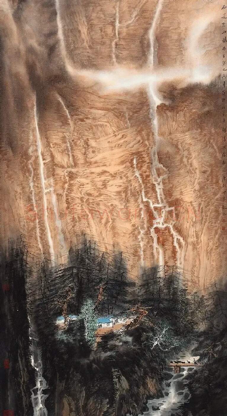 唐利中·雨过家山图