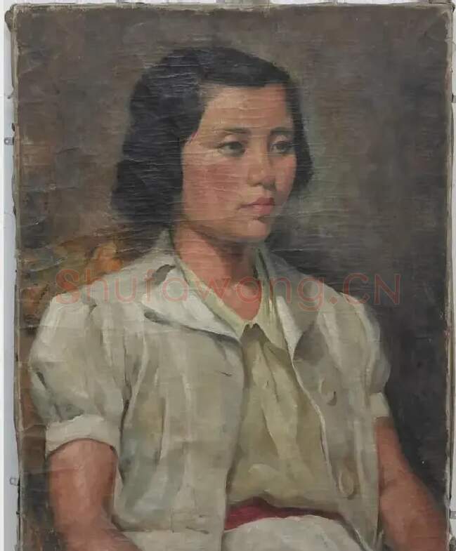 唐一禾·白衣女青年像