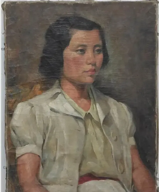 唐一禾·白衣女青年像