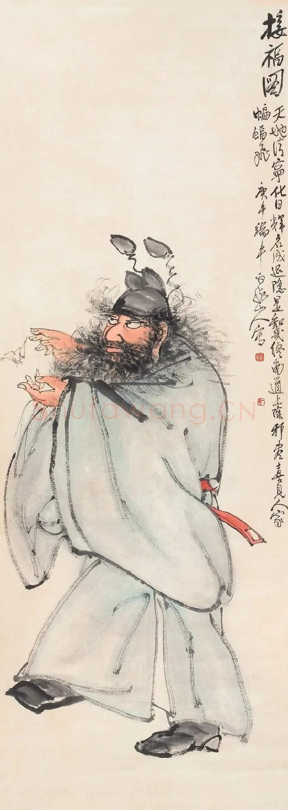 王一亭·接福图