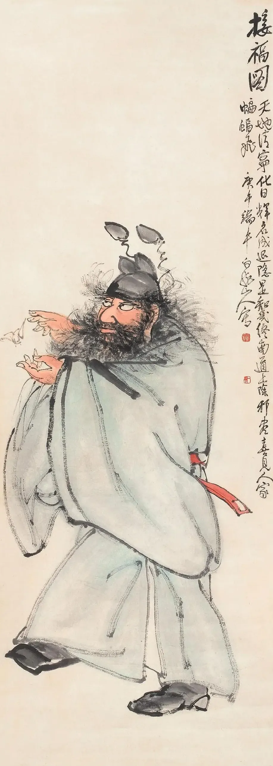 王一亭·接福图
