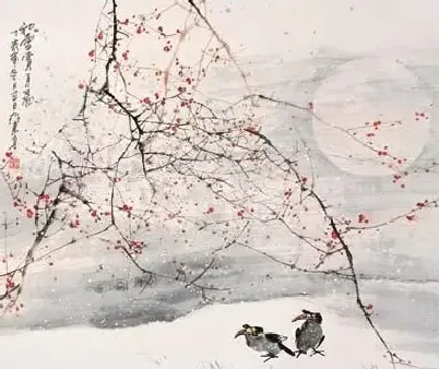 刘存惠·初雪赏月图