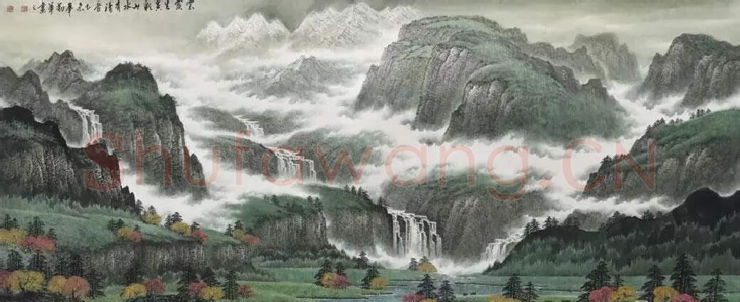 徐勤军·云霞生异彩，山水有清音