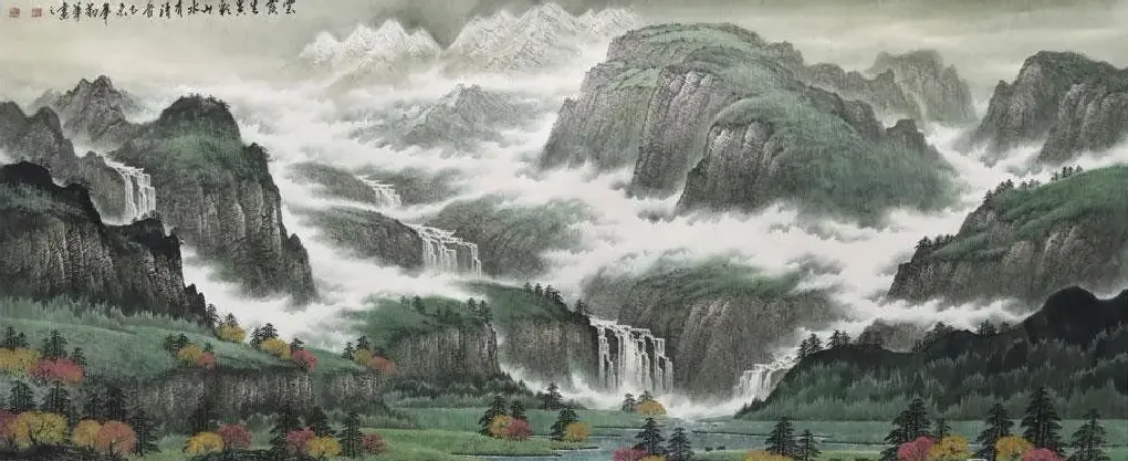 徐勤军·云霞生异彩，山水有清音
