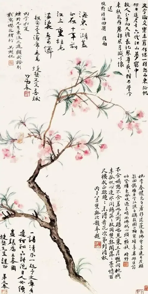 吴湖帆·樱花赠陈定山