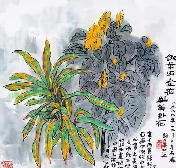 赖少其·剑叶洒金花