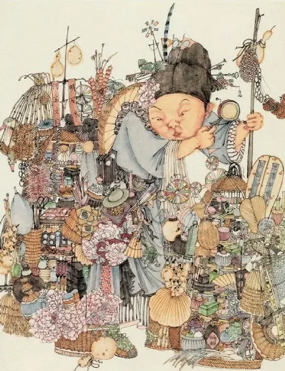 吴浩·货郎图