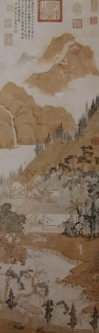 仇英·林亭佳趣图轴 