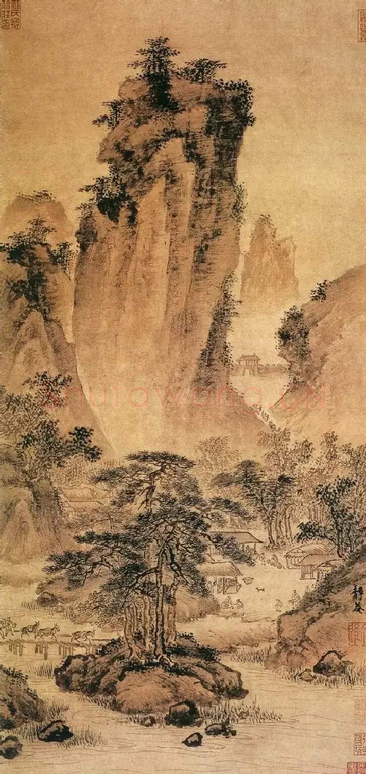 戴文进·关山行旅图