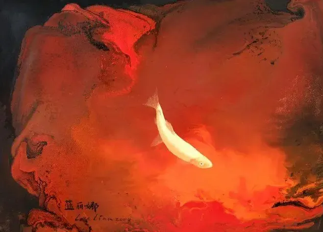 蓝丽娜·蓝丽娜油画《富贵有余8》