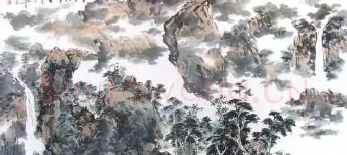 刘强·四尺山水横批1
